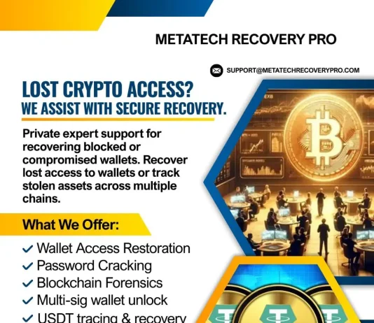 Has anyone successfully recovered stolen cryptocurrency? Yes Contact META TECH …