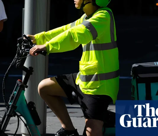 Food delivery riders brave ‘brutal’ 40C heat so we don’t have to – but who’s protecting them? | Industrial relations