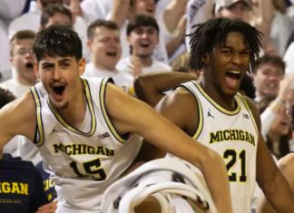 Michigan rolls as other ranked teams flounder on Tuesday night in men’s hoops