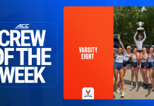 Virginia’s Varsity Eight Earns ACC Crew of the Week Honors