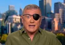 Sunrise showbiz reporter Peter Ford sparks concern after wearing an eyepatch live on air: ‘I feel as stupid as I look’