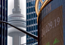 TSX composite: up nearly 400 points