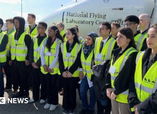 Luton A‑level students fly aboard UK’s only flying laboratory