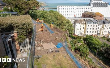 Repairs to Folkestone’s Road of Remembrance began in mid-May