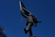 Banksy installs new statue in central London : NPR