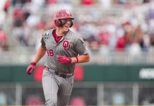 Sooners Top Tar Heels in Game One of CWS Finals