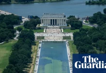 Trump acknowledges ‘real problems’ at reflecting pool after $14m makeover, blaming ‘vandalism’ | Washington DC
