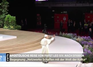 Join us live from Movistar Arena for the event “Building Networks with the World of Culture, Art, Economy and Sport”, featuring Pope Leo XIV during his Apostolic Journey to Spain. A unique occasion for dialogue and exchange between the Holy Father and representatives from the worlds of culture, art, business, economics, and sport, united in the effort to build a more just, supportive, and hope-filled society. Through testimonies and reflections, this gathering seeks to foster a culture of encounter capable of building bridges between people, generations, and nations. Subscribe to our newsletter 👉🏻 https://bit.ly/ewtnvatican Let us know where you are watching from and what your prayer requests are! Images – Vatican Media