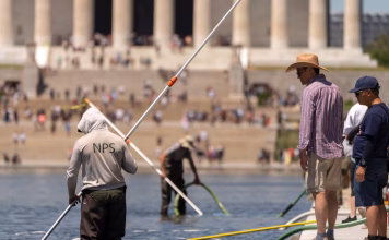 Trump claims vandals damaged D.C. Reflecting Pool, and says it will be drained again