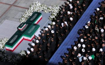 Khamenei’s other sons appear at his funeral in Iran as new supreme leader remains in hiding