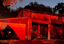 Charleston auto body shop burned in early-morning fire; 1 firefighter injured