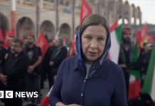 Watch: Emotion and politics merge in Tehran at funeral of former supreme leader