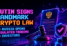 Putin Signs Landmark Crypto Law as Russia Opens Regulated Trading to Investors