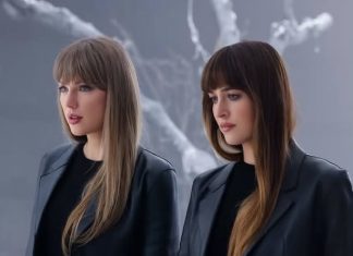 Taylor Swift, Dakota Johnson and Colin Farrell in #TaylorSwift's “Patient Zero” music video …