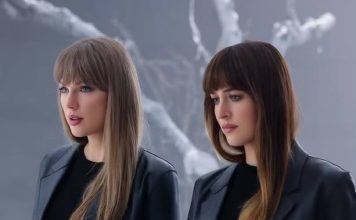 Taylor Swift, Dakota Johnson and Colin Farrell in #TaylorSwift's “Patient Zero” music video …