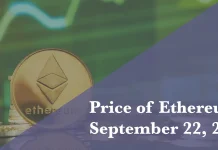 Current price of Ethereum for Sept. 22, 2026