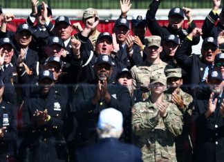 Trump honors 9/11 first responders — and plugs his political priorities